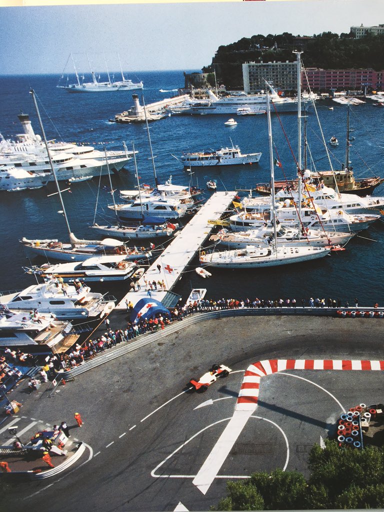 Saw this Monaco beauty hanging on the #F1 paddock club wall. Some brave spectators. #AbuDhabiGP