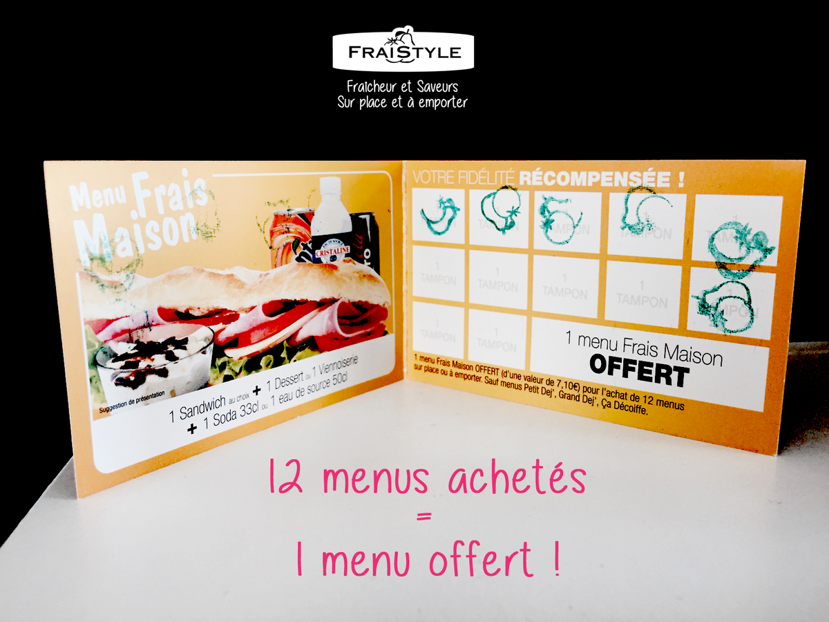 fraistyle's tweet photo. Avez-vous votre carte de #fidélité ? 12 menus achetés = 1 menu offert ! #restaurant #PaysBasque https://t.co/oX6xtJAY7X