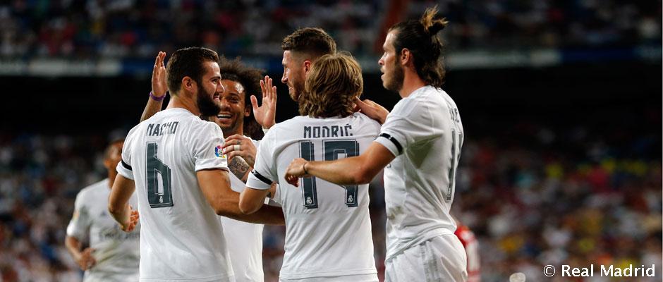 realmadriden's tweet photo. Twelve of our players have got on the scoresheet this season. ⚽🙌

🎥 WATCH: https://t.co/VzhvPIFauI

#HalaMadrid https://t.co/VpyYoIkQ85