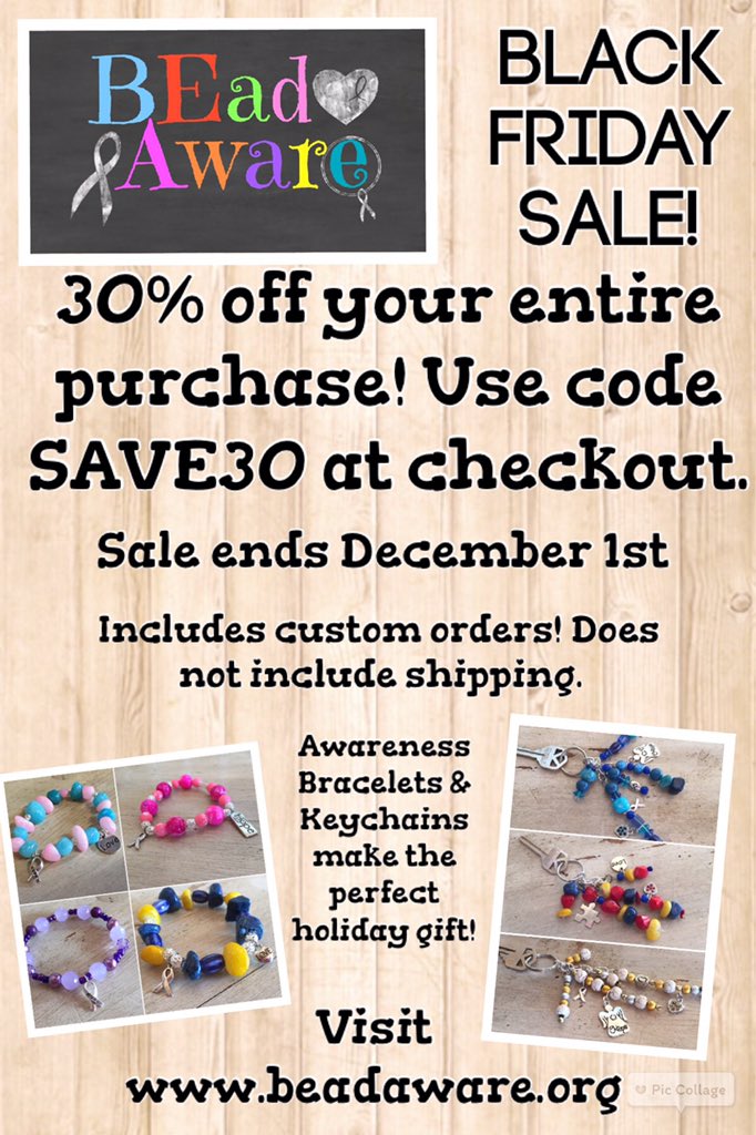 BEad_Aware's tweet photo. Don't miss our Black Friday Sale! Includes custom orders as well!! #awareness #hope #blackfriday #gifts #sale https://t.co/g8ikA75pwU