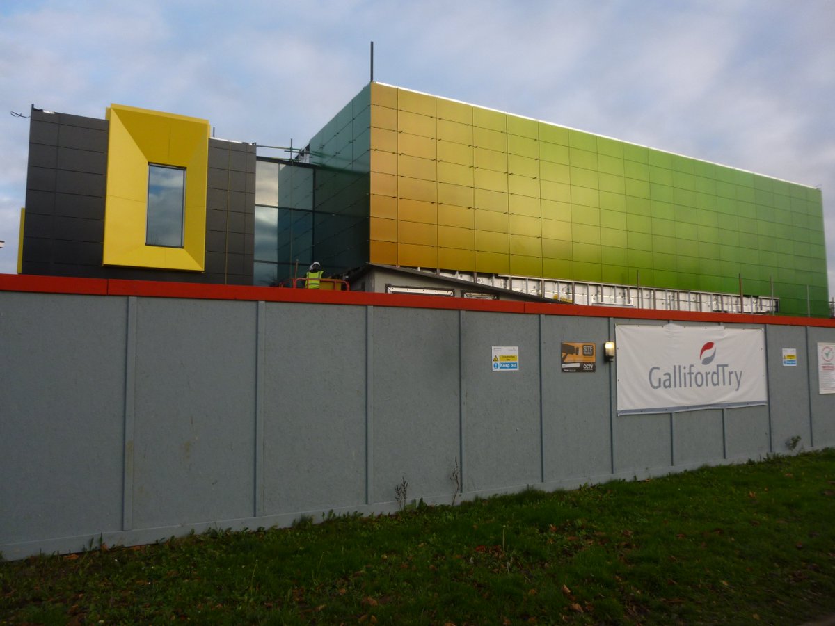 DLADesignGroup's tweet photo. The mesmerising 'Chameleon' cladding taking shape at Francis Askew Primary School in #Hull https://t.co/6TM94ZP6hr