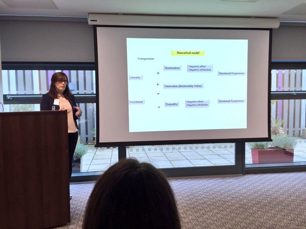 joanna_morris_'s tweet image. Shannon Hirst: Secure attachment priming may allow people to respond transgression w/#emotionalforgiveness #ApReSCI