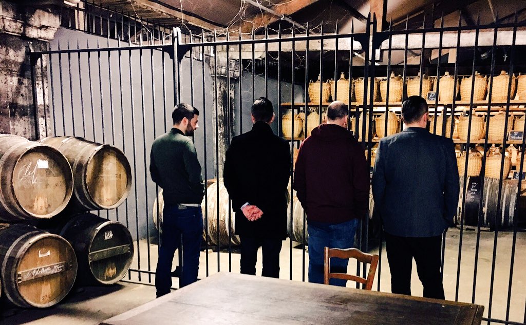 HennessyNI's tweet photo. Absorbing aromas and history this morning with a relished visit to the cellars of Hennessy. #CheersTo250Years https://t.co/LvapVij0Rw