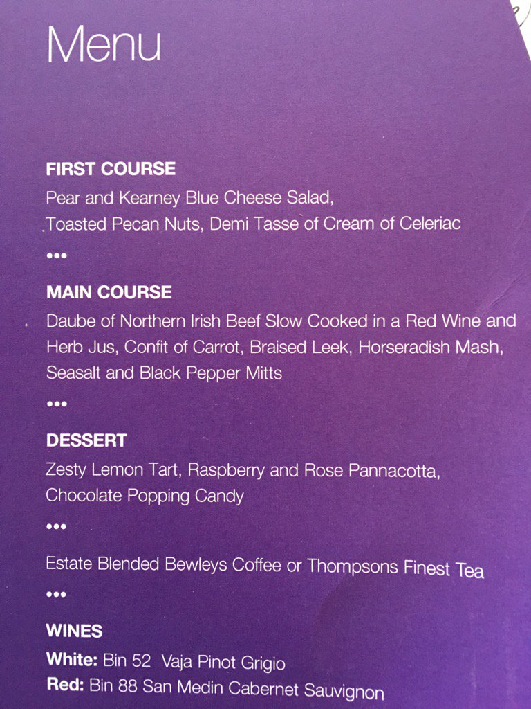 BespokeBizEvent's tweet photo. Stunning food at @HastingsHotels @cullodenestate @BusinessEyeNI last night. Ooh the beef...! #utvbe2015 https://t.co/oflxXGZcuu