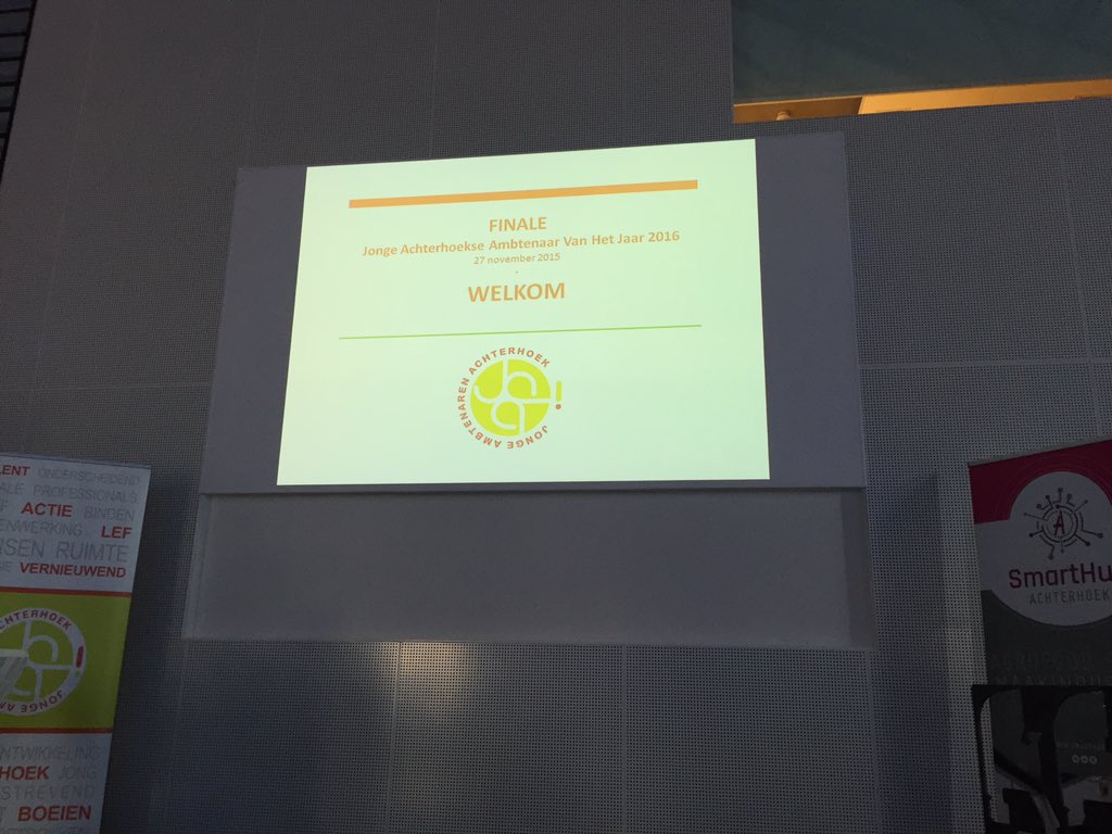 Finale Jonge Achterhoekse Ambtenaar van het jaar '16. Spannend! Benieuwd wie mijn opvolger wordt #jaavhj <a href="/netwerkJAA/">JAA!</a>