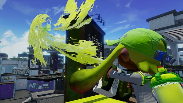 SplatoonNA_'s tweet photo. The new Sloshing Machine makes its debut in #Splatoon tonight! https://t.co/F3tyl7IxVk