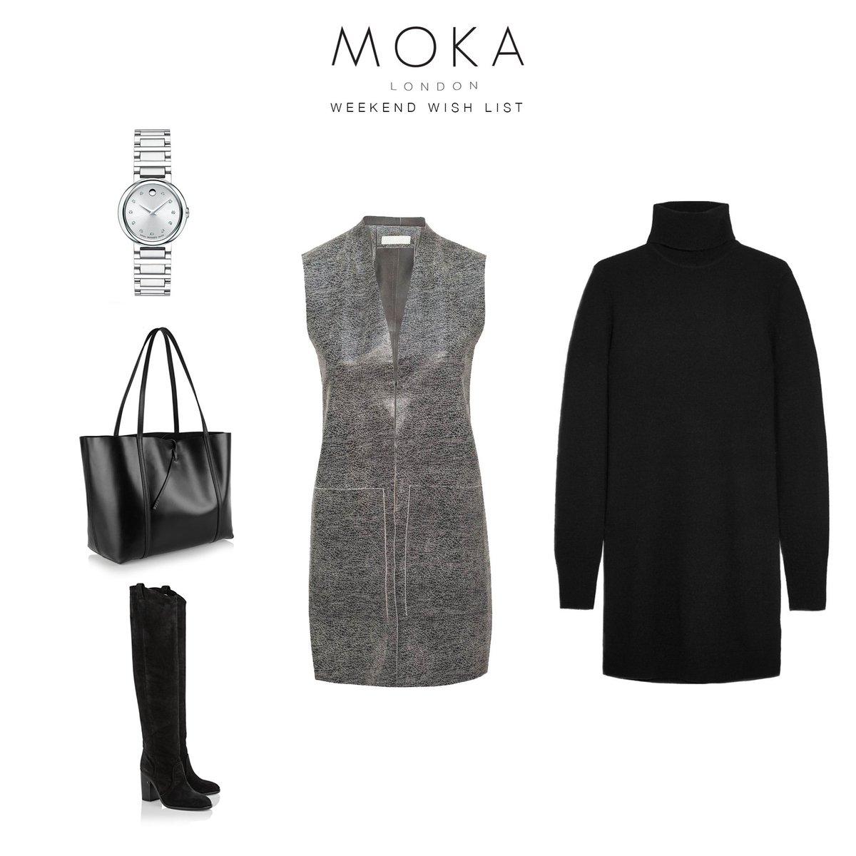 Buy our Cracked Leather Gilet online at mokalondon.co.uk #mokalondon #fashion #luxury #outfit #ootd