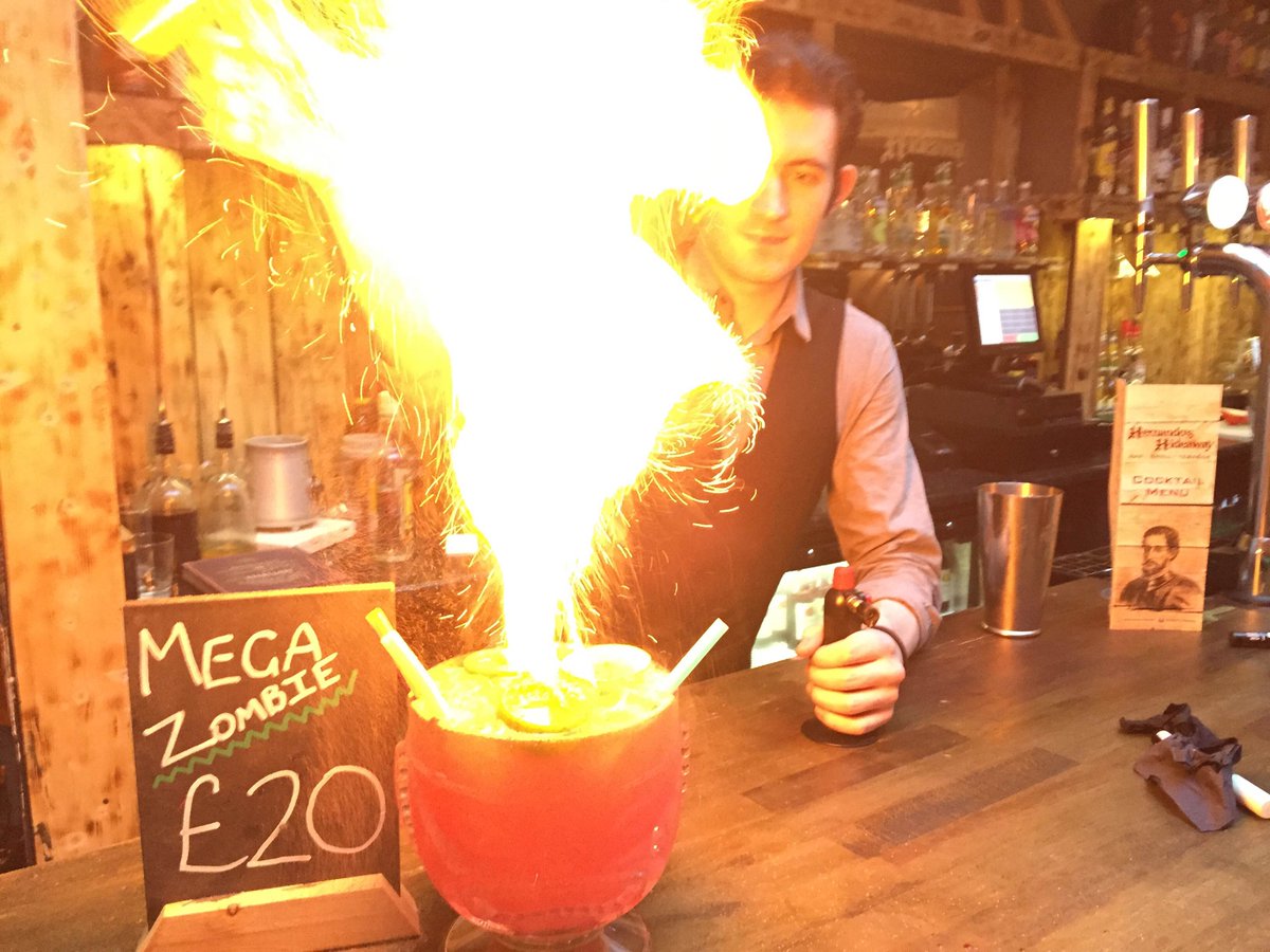 Fill your weekend with fun and fire here in #CulturalQuarter, Mega Zombie #cocktails just £20! #Warrington