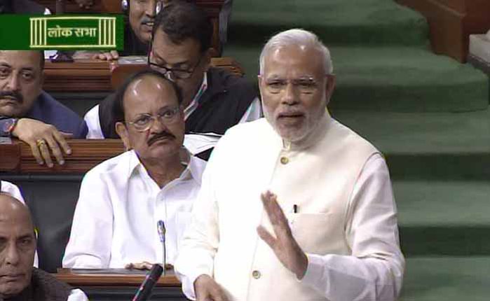 IndiaToday's tweet photo. 10 highlights from PM Modi's speech on secularism in Parliament #ModiWinterTest https://t.co/w8MRPj3P4H https://t.co/GbBSuajLDR