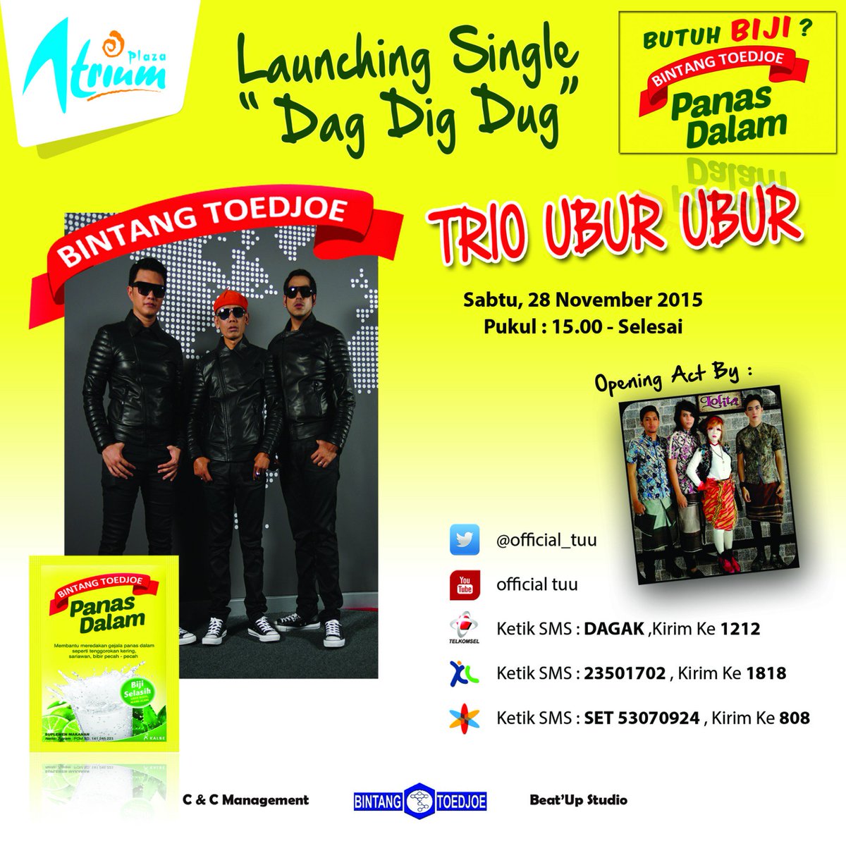 LOLITA_BAND's tweet image. Ingin melihat aksi panggung Lolita Band #dateng @plazaatrium besok jam 15.00 @TitiOby @titiobyshifa @naomii_nomi