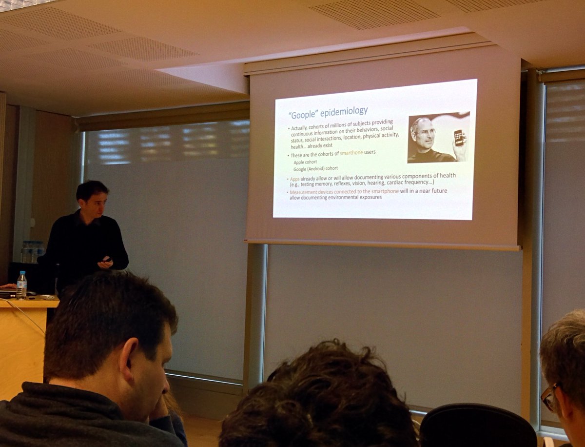 tcolehunter's tweet photo. "We may already be a part of the #Android / #Apple #health mega #cohort" shares Remy Slama of @Inserm for #FutureEE https://t.co/jtplebzdmB