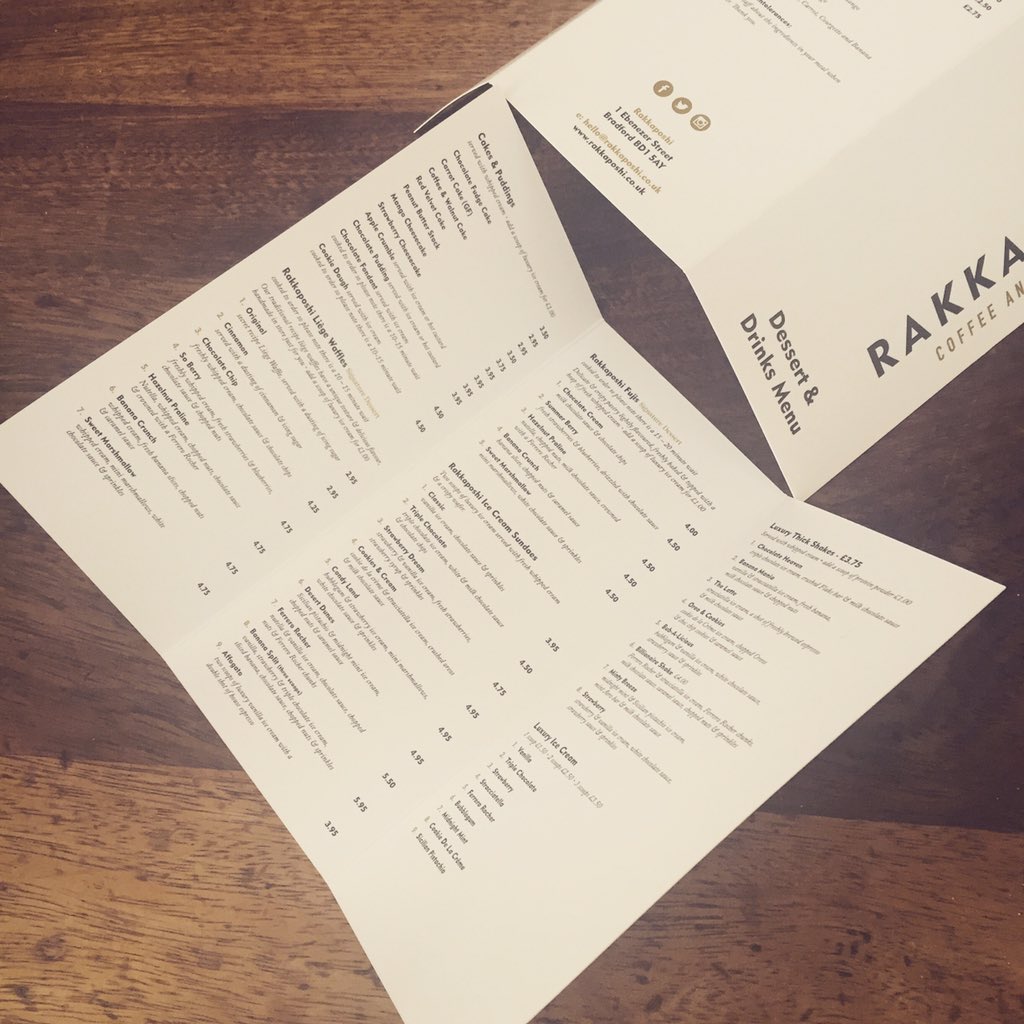 Matt Lamont On Twitter Great To Get The Menu Designs Back From