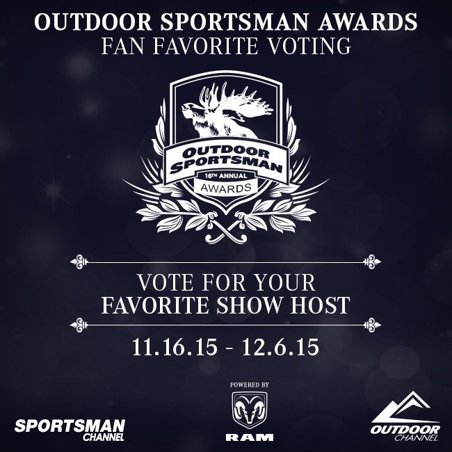 SPORTSMANchnl's tweet photo. Have you voted for your favorite @SPORTSMANchnl show host yet? https://t.co/mo64B9mwee #OutdoorSportsmanAwards https://t.co/HdlgQuzpL0