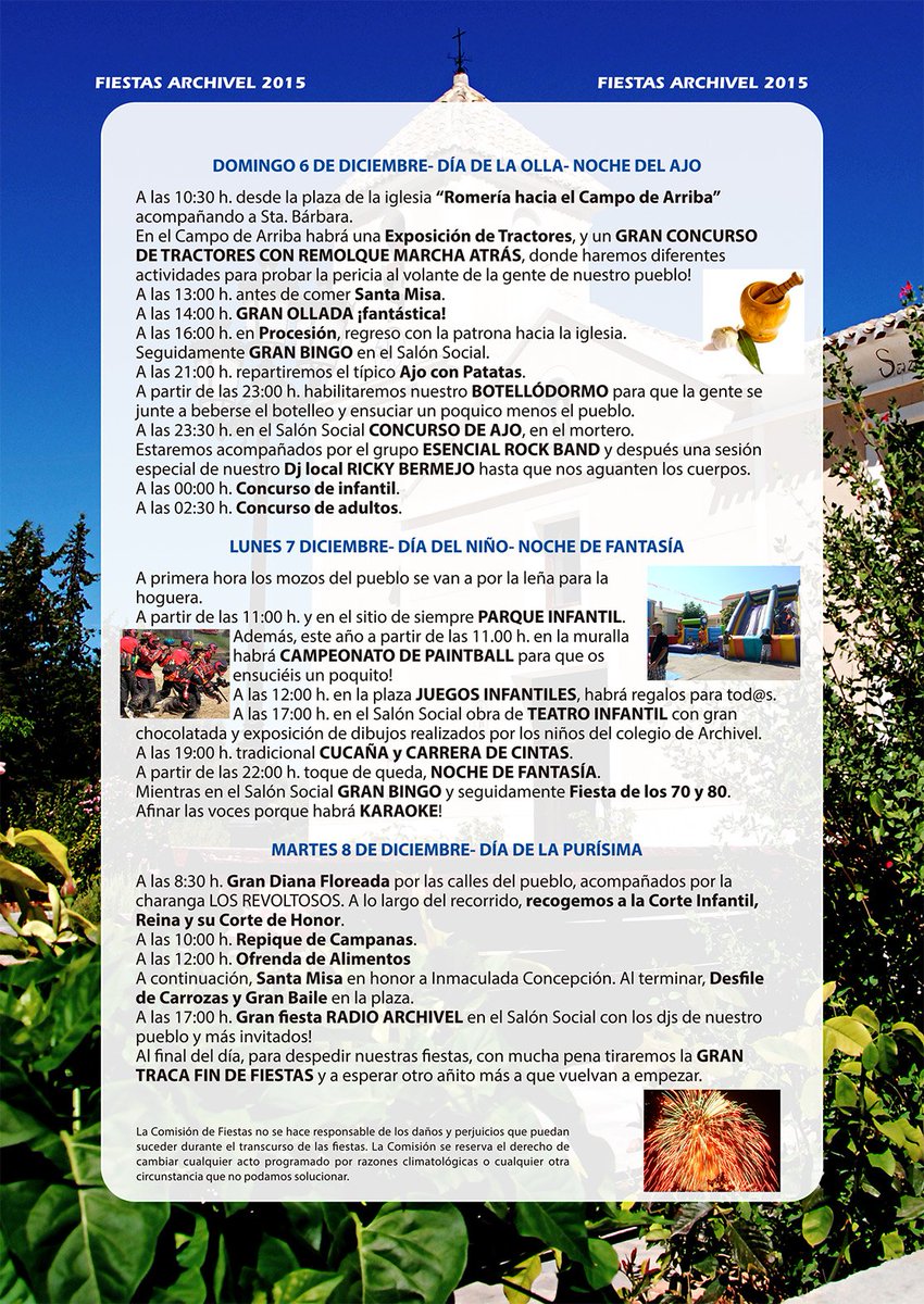 Morenomedina01's tweet photo. Asistiremos a las @ArchivelFiestas. Este sábado estaremos en la coronación de la Reina y Damas.
https://t.co/gbaF8ZXQso"
