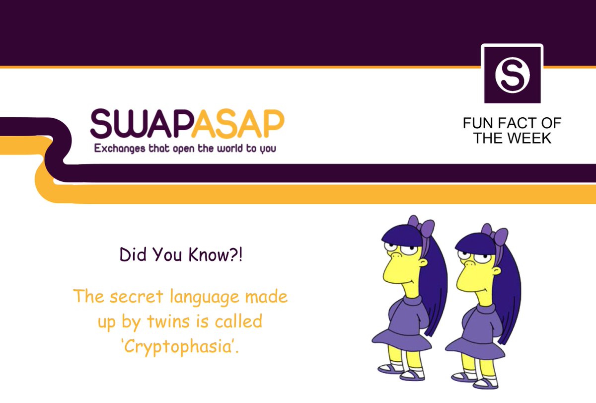 swapasap's tweet photo. #FunFact #Friday #Language #Twins https://t.co/a96VIf9y0j