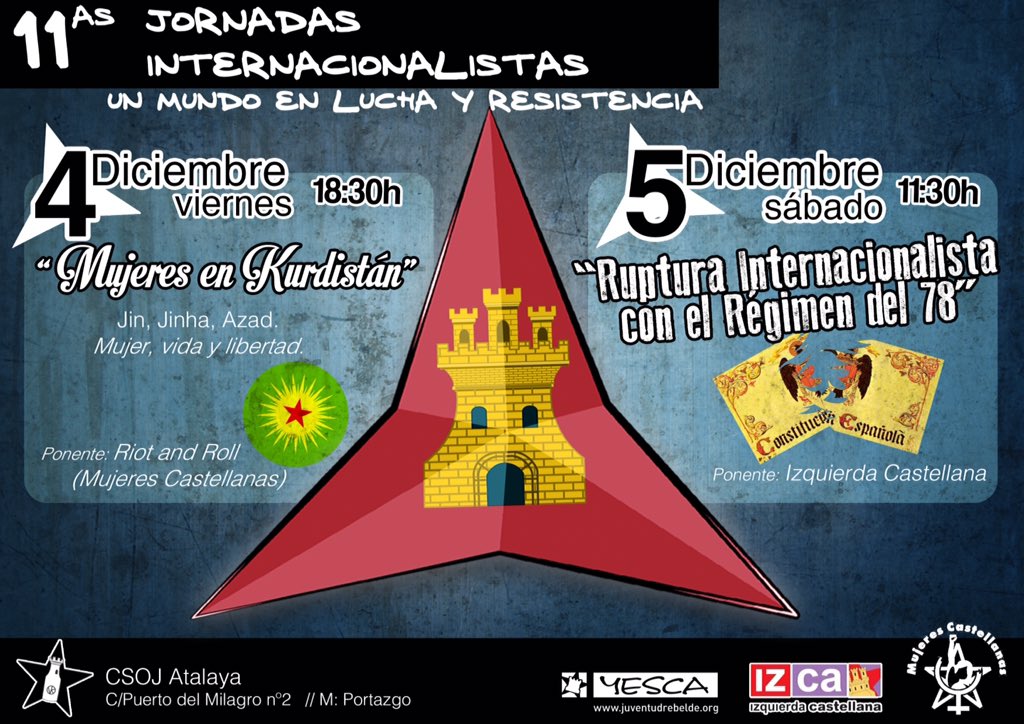 YescaCastilla's tweet photo. Cartel de las Jornadas Internacionalistas con las últimas modificaciones + información aquí. https://t.co/V6JJlXYfnf https://t.co/qsdrHzr2sz