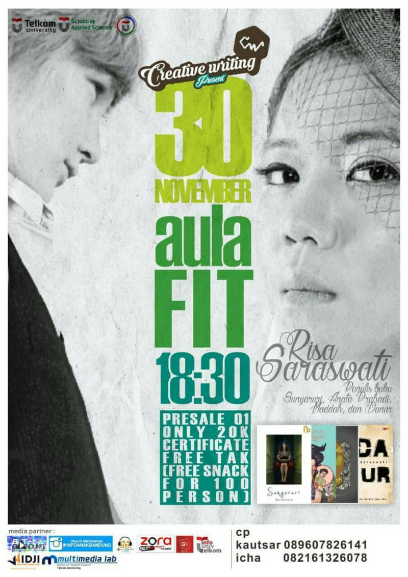 <a href="/BEM_FIT/">BEM FIT</a> present Talkshow Creative Writing "Gravity in Creativity" Monday, 30th November 2015 with <a href="/risa_saraswati/">risa saraswati</a>