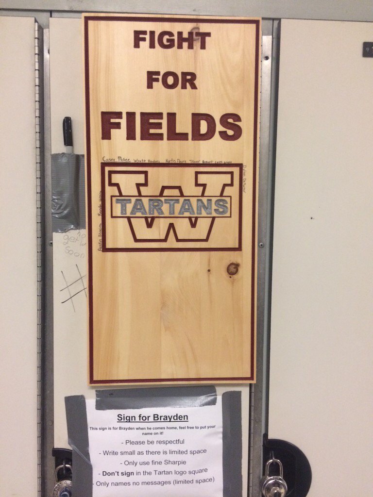 tartansupport's tweet photo. The support keeps coming. We are such amazing tartans. Look what was put up today. #prayforbrayden https://t.co/s43dv5FpGJ