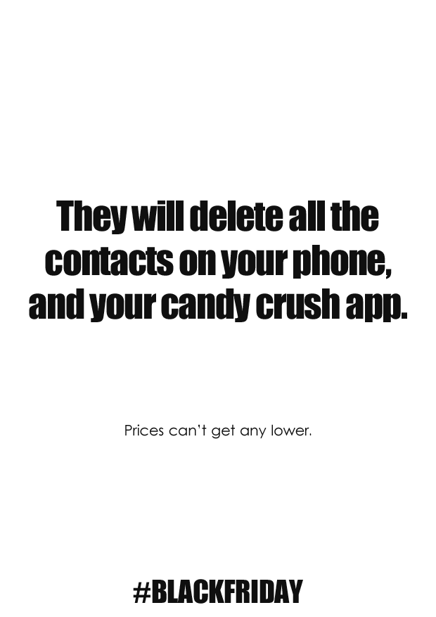 BriefBreak's tweet photo. @OneMinuteBriefs  #BlackFriday #creative  #advertising 
You better not ignore our prices... https://t.co/hP41UbBuK4