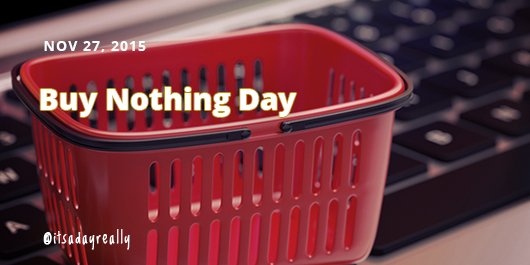 Not only is it Black Friday but today's also known as #BuyNothingDay! instagram.com/p/-ly6-WhtvD