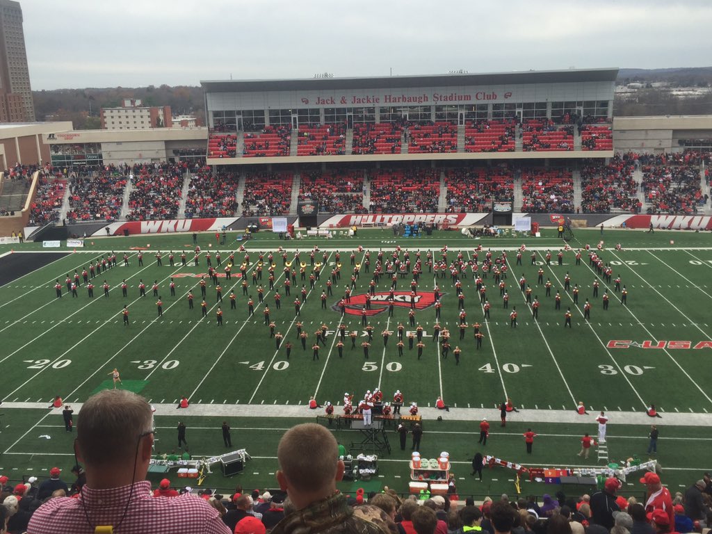 Unexpected bonus while enjoying WKU football game while home for Thanksgiving-band plays a medley of Maroon 5 hits!