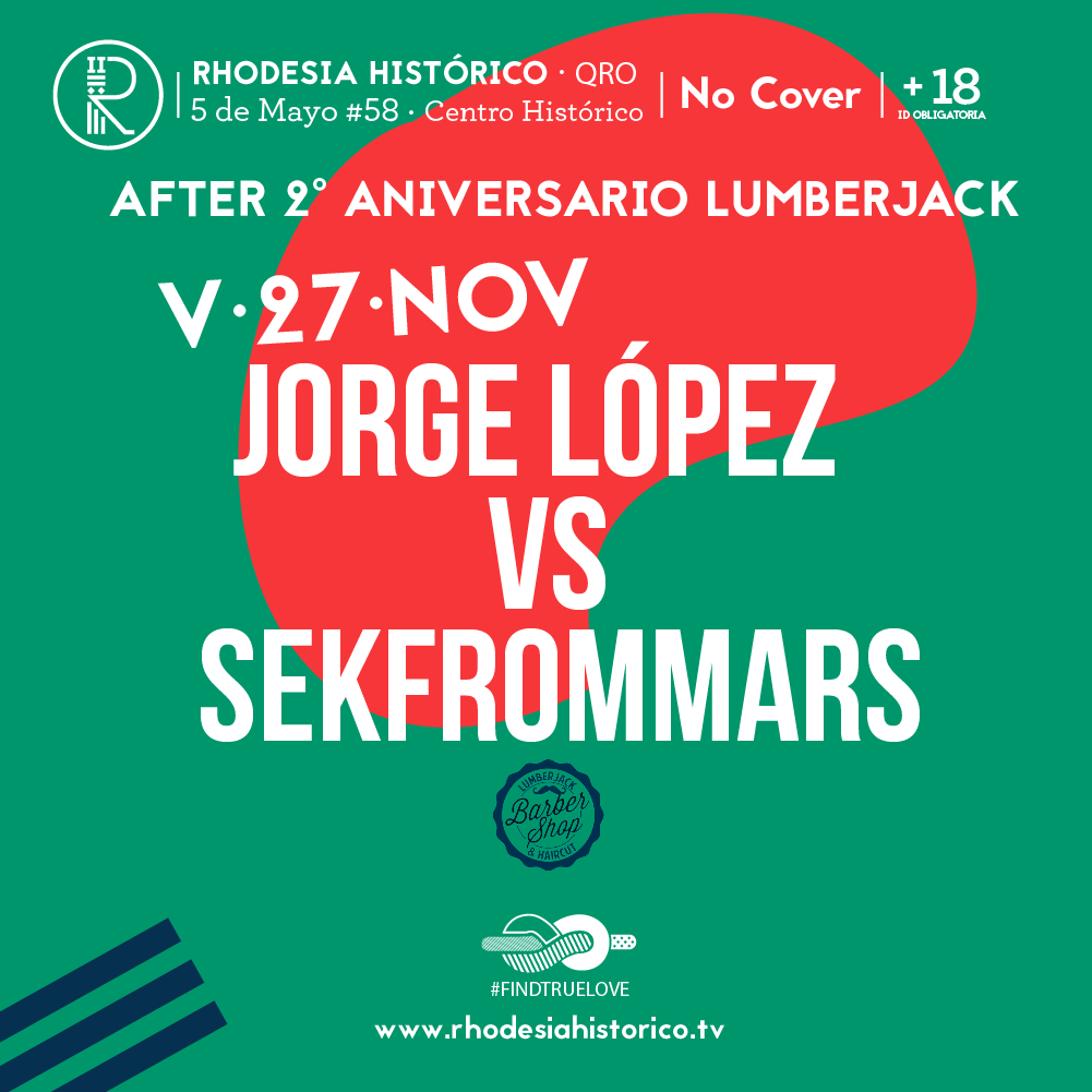 RHHistorico's tweet photo. ¡Hoy baila de los pies hasta la barba! Después del 2do. Aniversario de Lumberjack Qro. la fiesta sigue en Rhodesia. https://t.co/MArq8hT7Ym