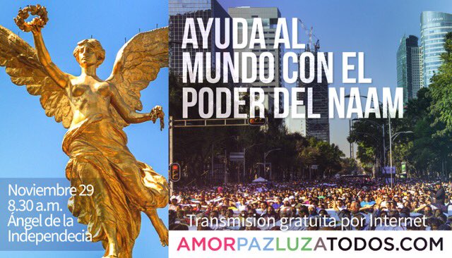 Enviemos #AmorPazLuzATodos De México al mundo. Acude con tu familia este
domingo 8:30am amorpazluzatodos.com