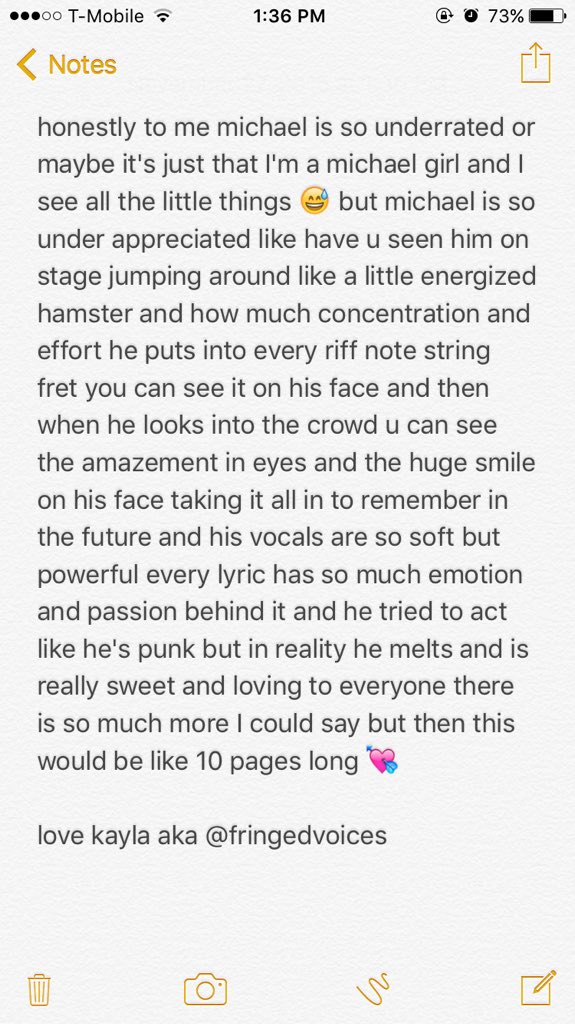 daydreamingskay's tweet photo. hi michael I wrote this note thing and you'll probably never see it but I love you and hope u do @Michael5SOS https://t.co/tx6mJpdeIF