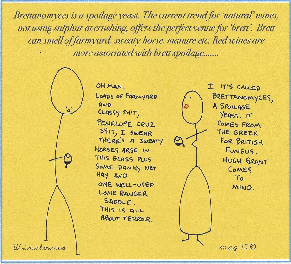 winemanboy's tweet photo. Smellier . Can you smell let alone spell #bretanomyces , #chaptalization #wine that tastes like..... @HuffPostFood https://t.co/rJxvdkKefY