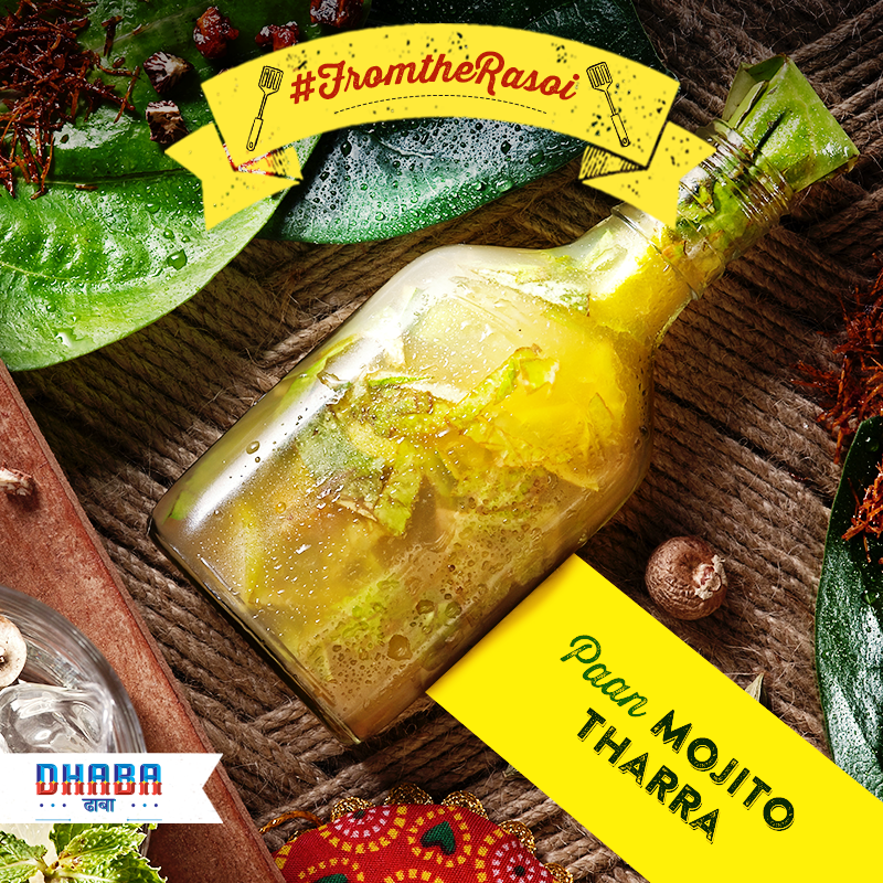 #FromTheRasoi 
Get drinkin’ desi style with our minty Paan Mojito Tharra