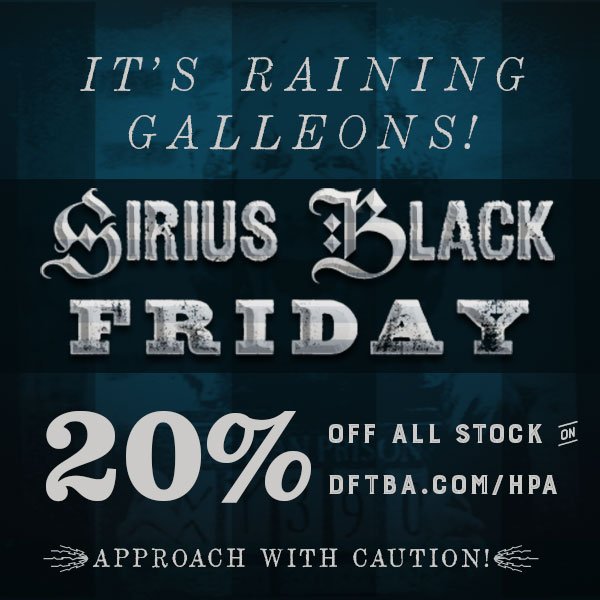 FandomForward's tweet photo. Don't miss out on our Sirius Black Friday dealz! Everything at https://t.co/pfC0jpGSGU is 20% off today! https://t.co/131A8UupER