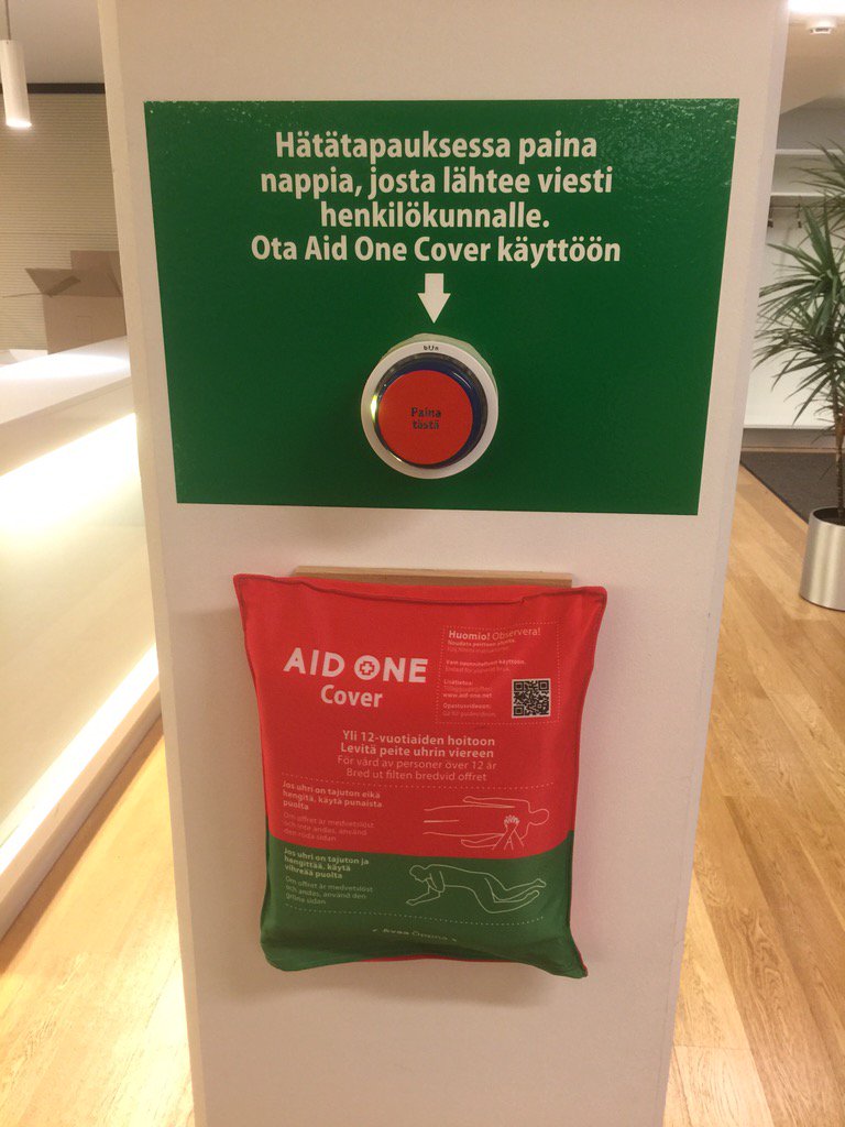 KMehtola's tweet photo. #Digitalization POC of First Aid Cover, @sonera HQ #SoneraB2D #IoT #free2dev #thinkdifferent https://t.co/XpMJMwVXOk