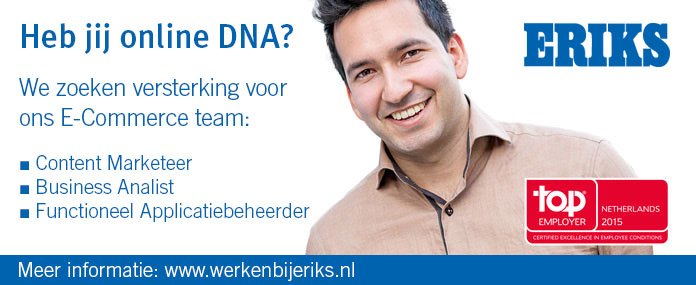 ERIKSbv's tweet photo. Heb jij online DNA? @ERIKSbv zoekt versterking! https://t.co/su1vwVT1xt #ecommerce #ERIKSwebshop #vacature https://t.co/TLopeXSaf4