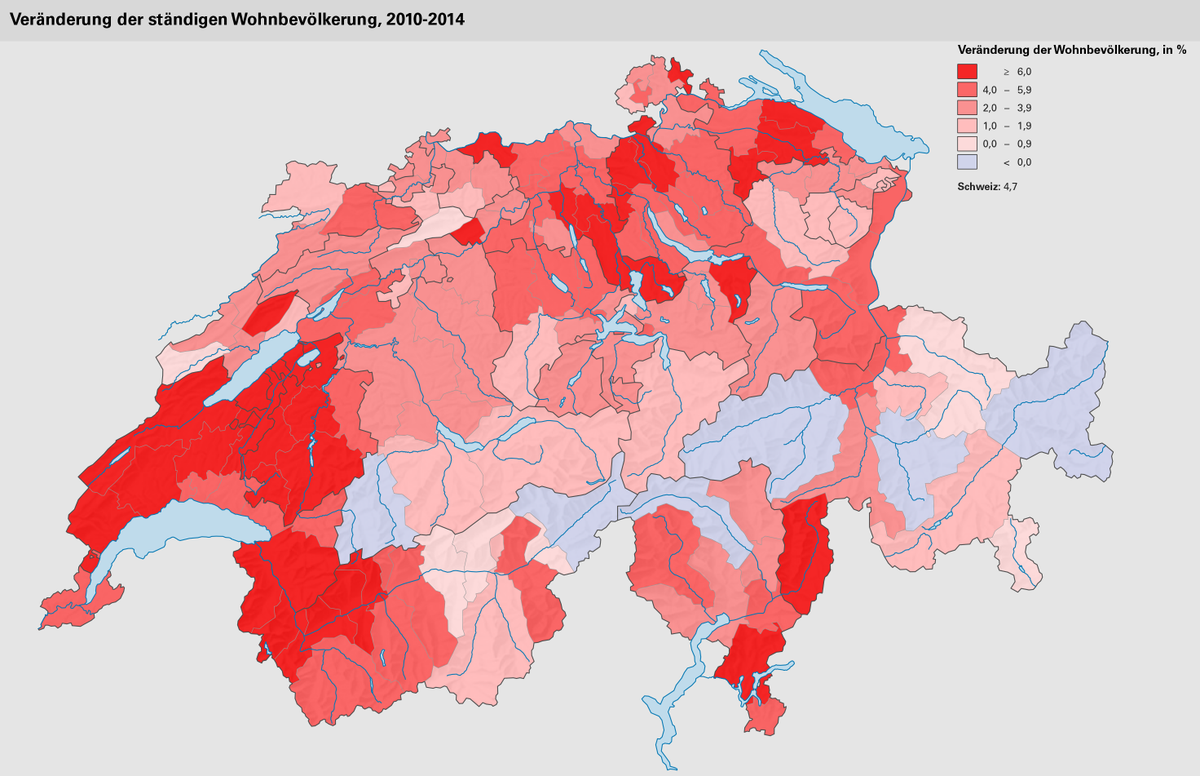 "Mehreinwanderung/Mehrauswanderung" 1880-1888 und Bevölkerungsveränderung 2010-2014 nach Bezirken #historic #map