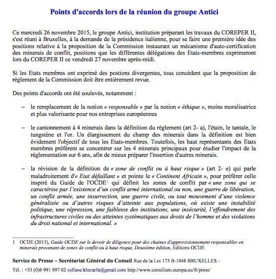 ITEUSpeBx2015's tweet photo. #SpeBx2015 Les propostions du groupe Antici. 
En l'état, le Conseil de l'UE ne signera pas le texte @ClementMali https://t.co/CyVAktJruh