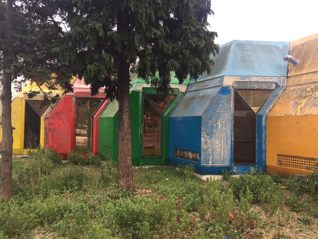 ContactusEaling's tweet photo. Can someone in #Acton tell me what these colourful structures on Horn Lane are/were? @ActonMLNF @CCAssoc1 @TalkActon https://t.co/C7BDEvLPmy
