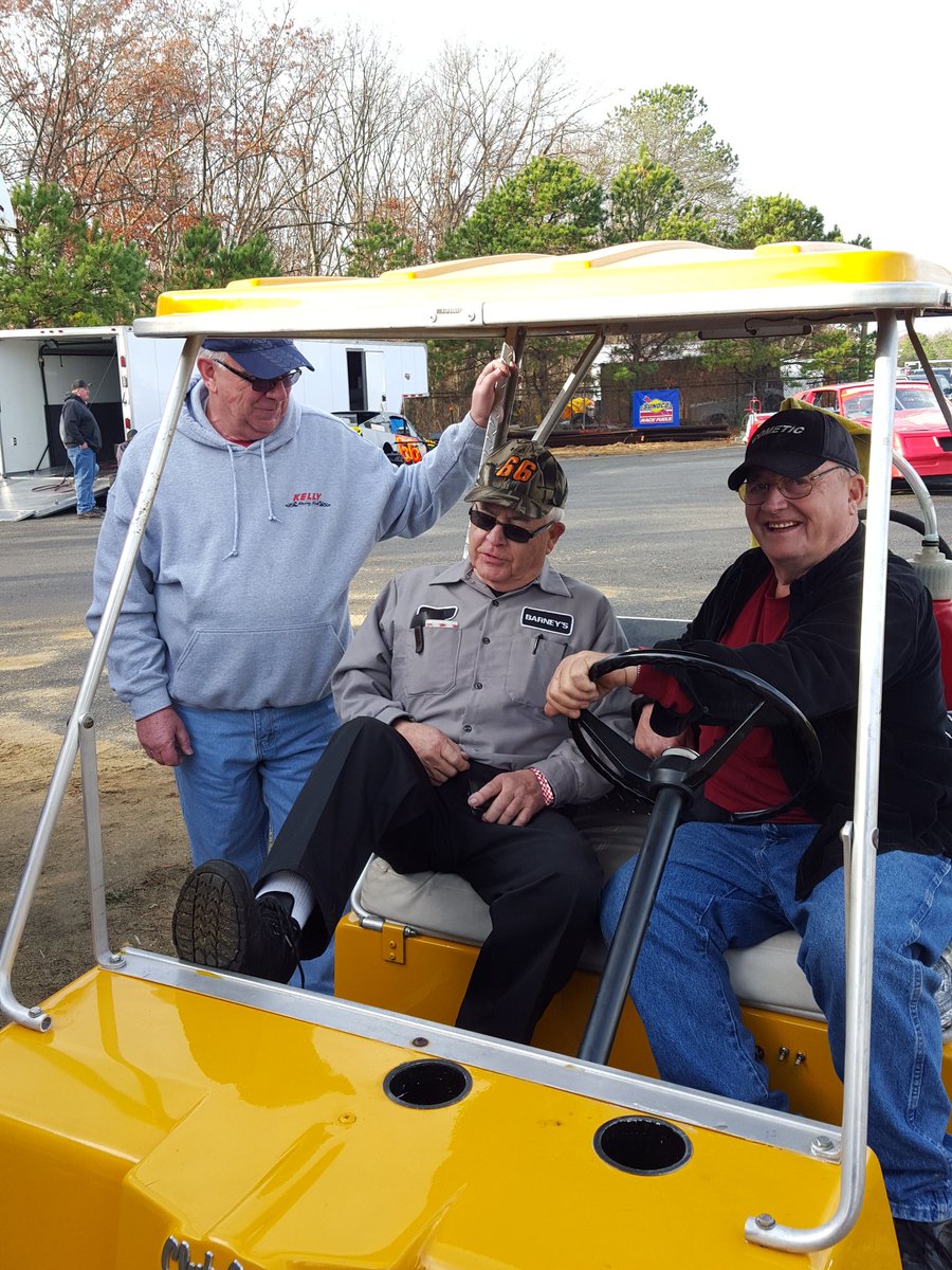 racegas17's tweet photo. 3 of the best at what they do @WallStadium with Dick Barney #14, Linus Johnson  and Nevin Miller @kellyracingfuel https://t.co/hXWZpg8Cjm