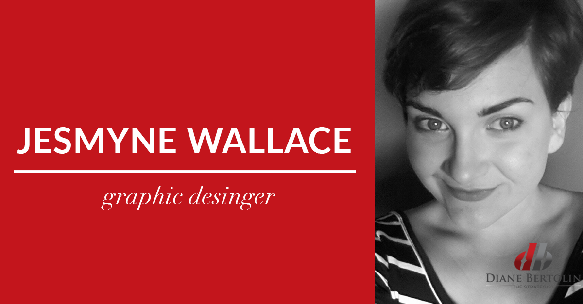 DianeBertolin's tweet photo. Meet the team: Jesmyne is our graphic designer. Need some #graphics? She's your girl! #TheStrategists #art https://t.co/vi3OxTbIwS