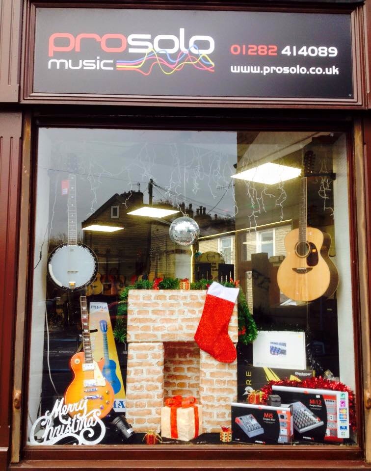 prosolomusic's tweet photo. Christmas display finished! #christmasshopping #santabringmeaguitar #burnley https://t.co/jLFnou532L