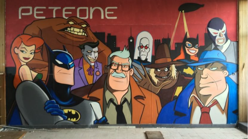HeverleeBeer's tweet photo. Why so serious...? An abandoned hospital in #Ronse is filled with #Batman murals by #Peteone. #streetart #Belgium https://t.co/Iyav8hRnHP