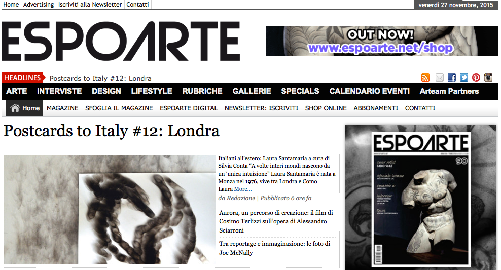 silviaconta's tweet photo. @Laur_Santamaria with a new work from London in my column @EspoarteMag. Today in the hompage
https://t.co/6emv5Mg3Vn https://t.co/SzYnMlWEzV