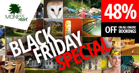 MonessResort's tweet photo. BLACK FRIDAY MADNESS AT MONESS – 48% OFF FOR 48 HOURS ON ALL ONLINE BOOKINGS. Click here - https://t.co/FQHnboO2jU https://t.co/fugDqTFsNS