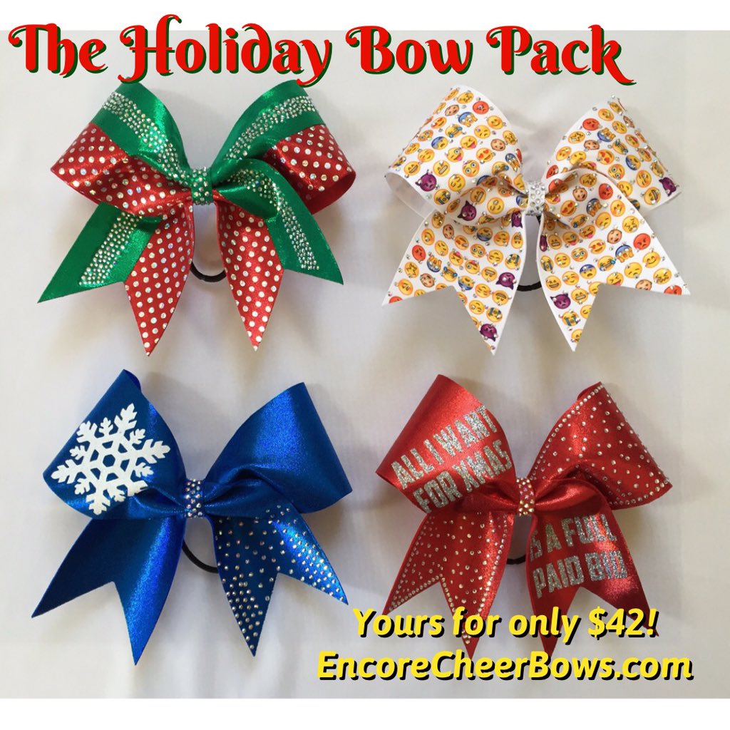 EncoreCheerBows's tweet photo. Black Friday specials are upon us! Get a FREE Silver Glitter bow with every purchase! 🎀https://t.co/s2LKTR7MfY https://t.co/cm1ZjAs3SS