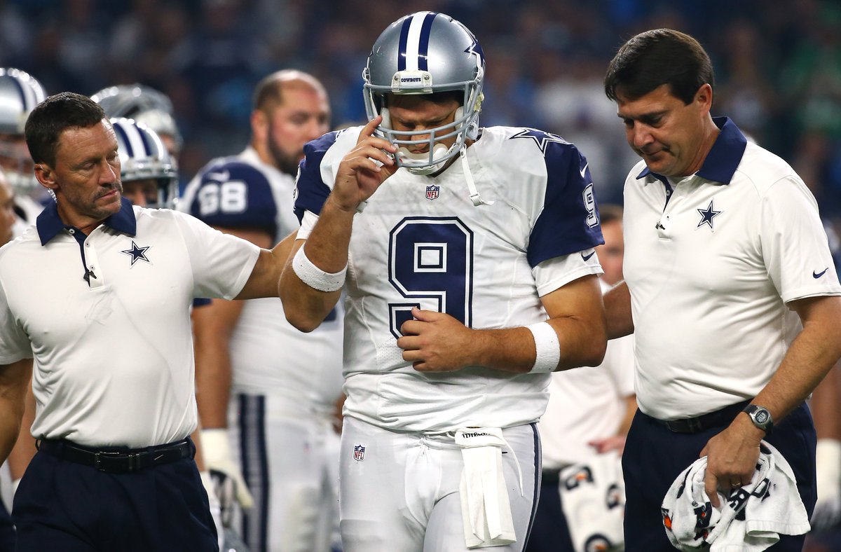 CT scan confirms Cowboys' Tony Romo has hairline fracture in left collarbone, is done for season. (via <a href="/toddarcher/">Todd Archer</a>)