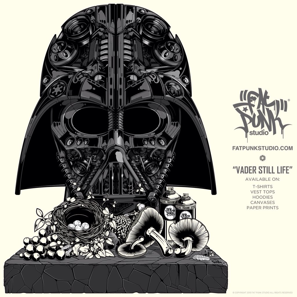 fatpunkstudio's tweet image. The #Darkside &amp;amp; the light. RT if u dig our new #DarthVader #StarWars art? 💀 fatpunkstudio.com/shop/vader-sti…