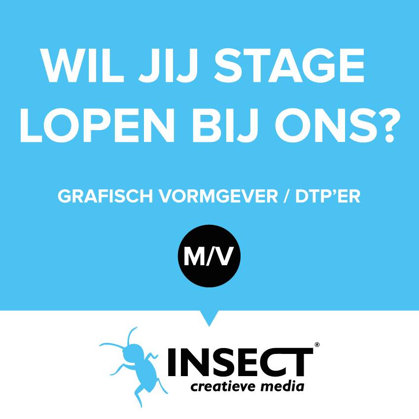 Insectcreatieve's tweet image. Stage lopen bij een groeiend online/offline creatief communicatiebureau? #Insectcreatievemedia