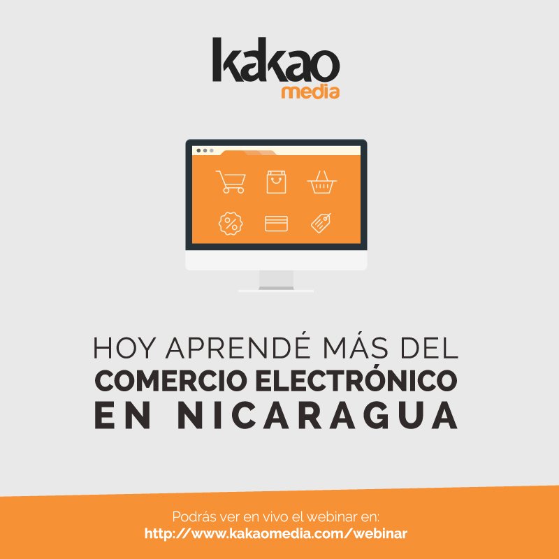 KakaoMedia's tweet photo. ¿Queres vender en línea en Nicaragua? Hoy es el webinar. https://t.co/0hTXvBsA2c a las 4pm.¿Listos? #ecommerceni https://t.co/BcbU4dSfBT