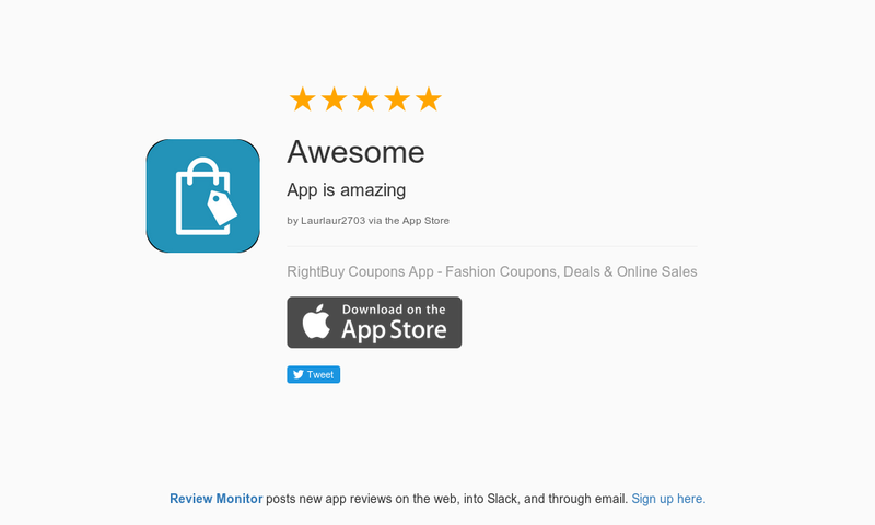 right_buy's tweet photo. 5 Star Review: "Awesome: App is amazing" https://t.co/lKBA6bG24P https://t.co/AMt9l983EO
