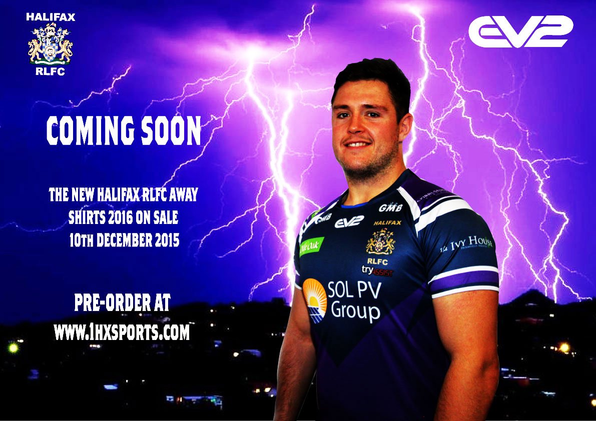 FourexGroup's tweet photo. Pre-order online The New Halifax Away Shirt 2016 @ https://t.co/Zuvmlg3cXv Don't miss out - limited pre xmas stock ! https://t.co/gIhETo76QP
