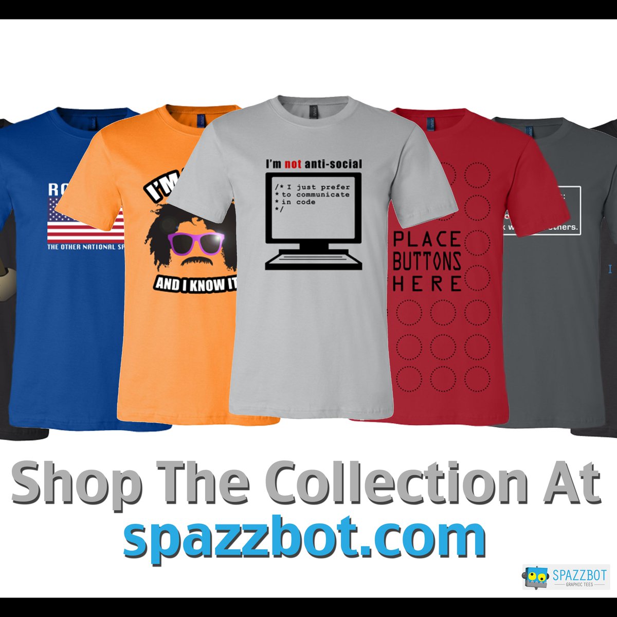 SpazzbotTees's tweet photo. Black Friday Sale! Use promo code blackfriday and take 25% off every product in our store. Happy Thanksgiving! https://t.co/CwtDTr2BoI